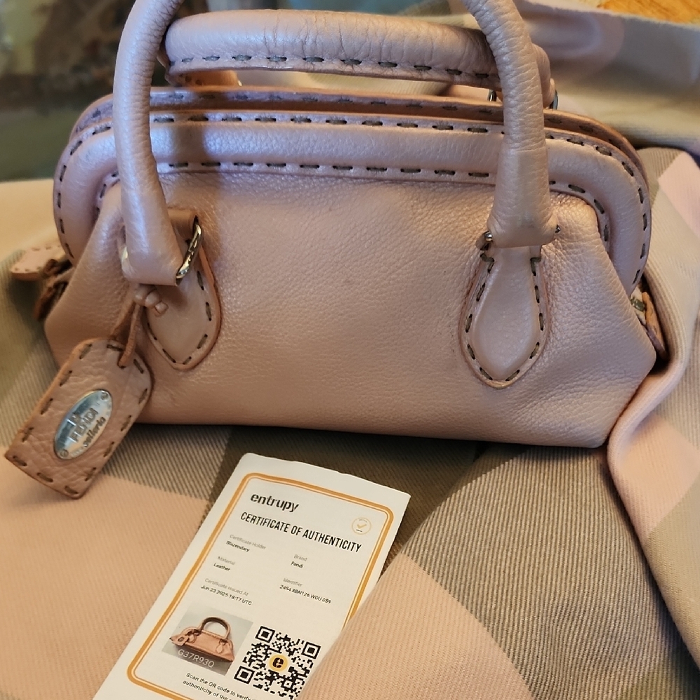 FENDI Pink Blush Mini Selleria Bag - Picture 2 of 16